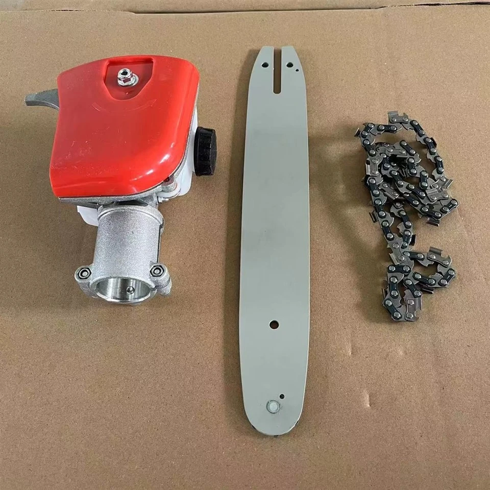 Multi-Functional Chain Saw Head With 12"Chain & Guide Bar 34mm high quality